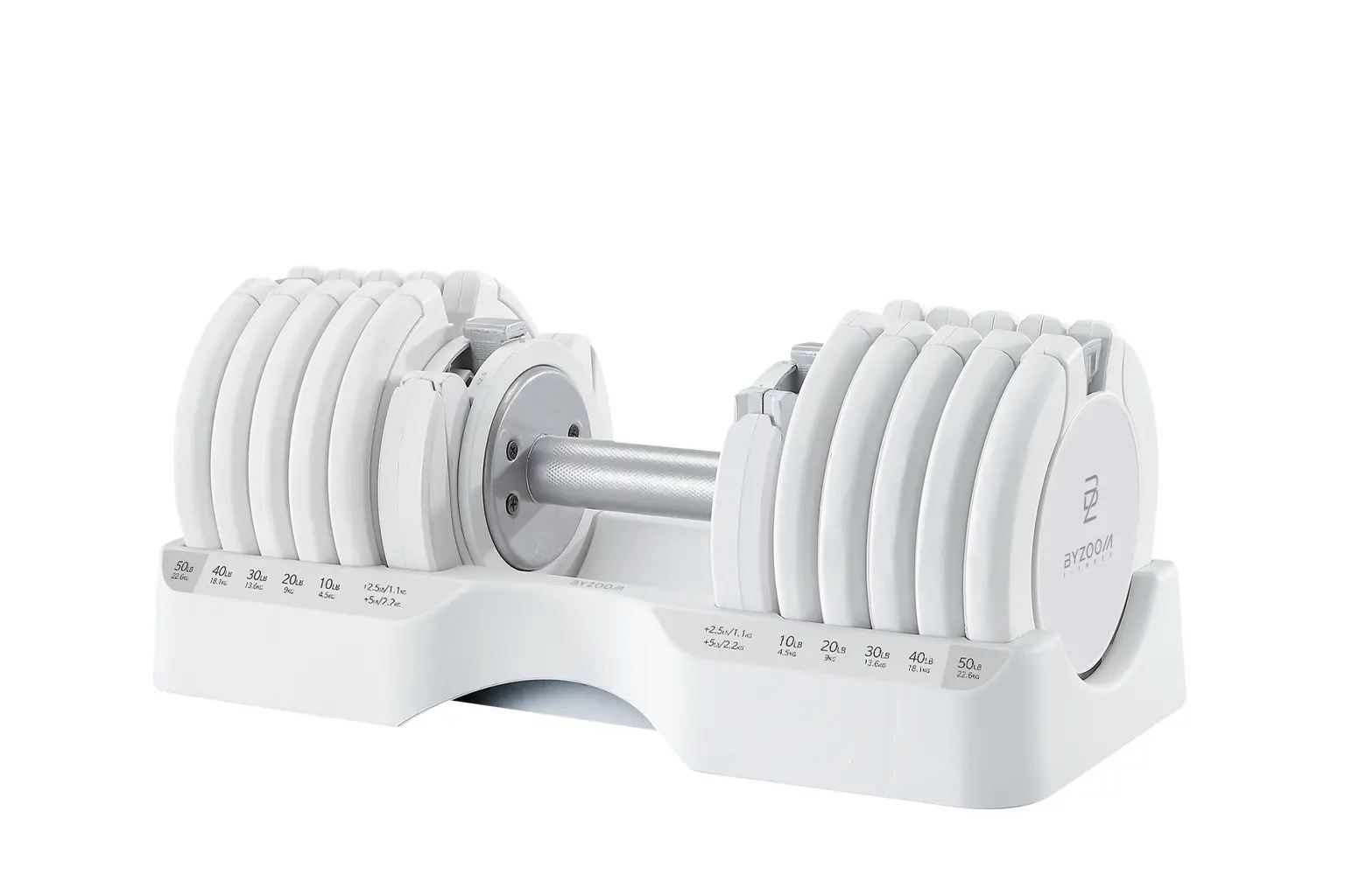 【BYZOOM FITNESS】Pure Series 可調式啞鈴 25kg(55lb) 15段重量秒速調整