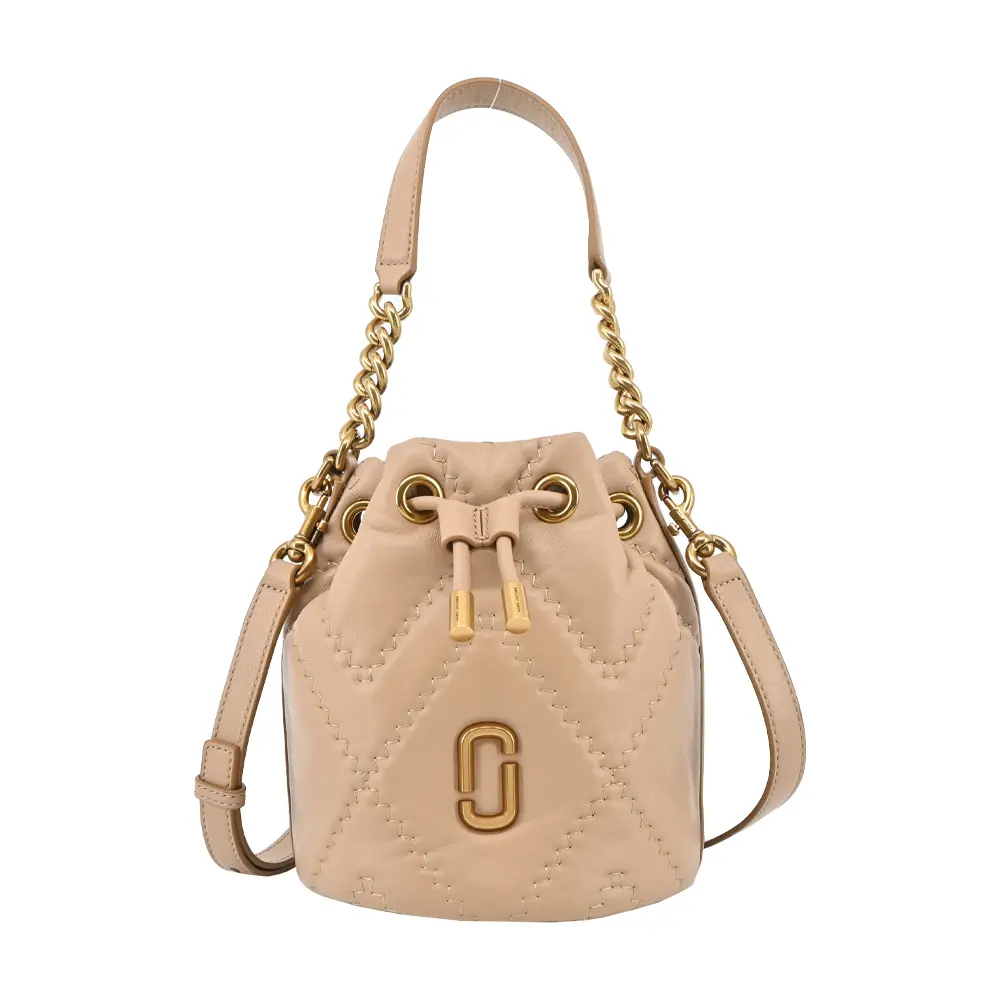 MARC JACOBS J MARC 小羊皮束口手提/斜背水桶包-多色選 /平行輸入/ 駝色