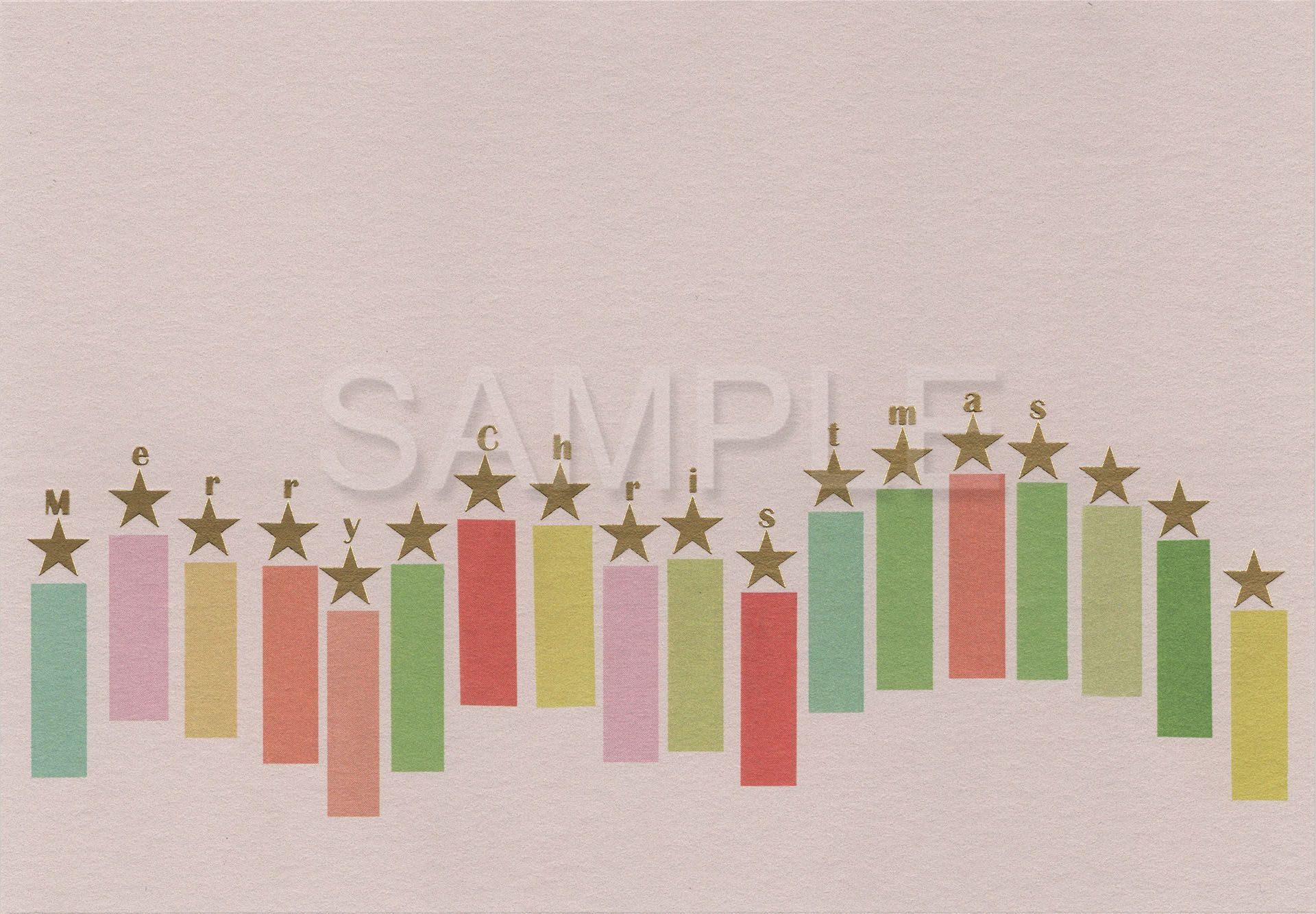 【誠品獨家】日本 7 days cards 聖誕明信片/ 星星/ 橫式