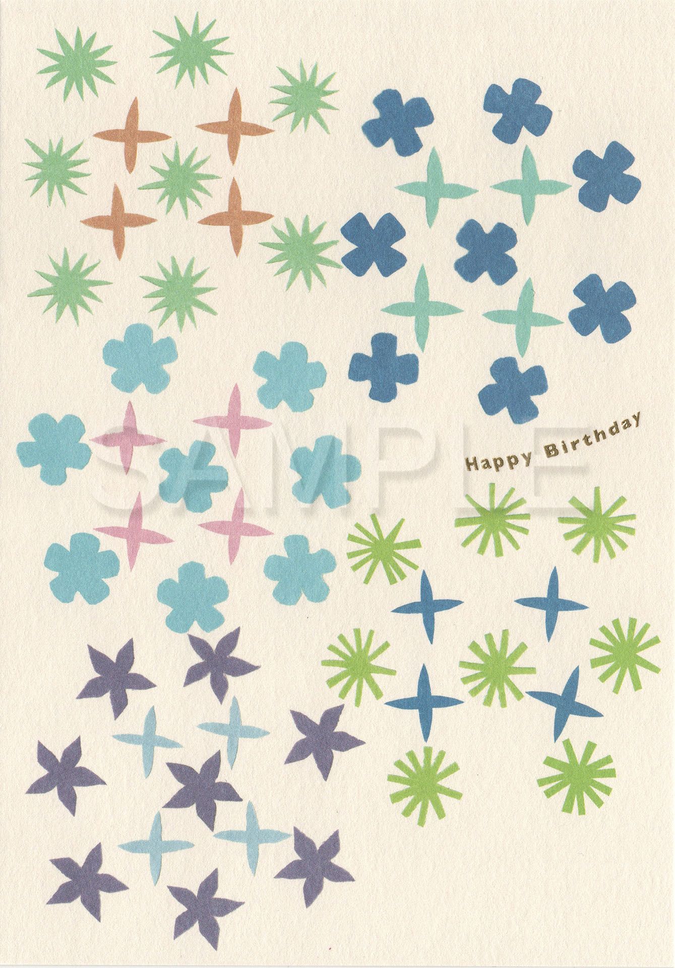 【誠品獨家】日本 7 days cards 明信片/ 生日快樂/ 星 & 花