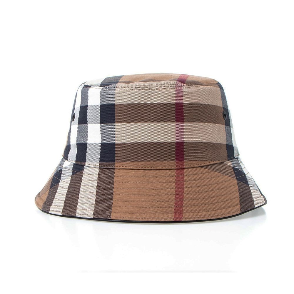 BURBERRY 經典格紋帆布漁夫帽(深棕)/平行輸入/ S