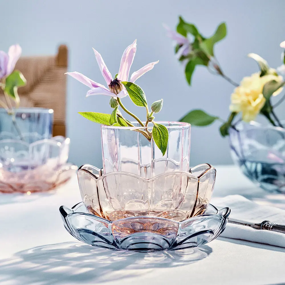 北歐櫥窗/Holmegaard Lily Tumbler 花綻 水杯(櫻花粉、二入)