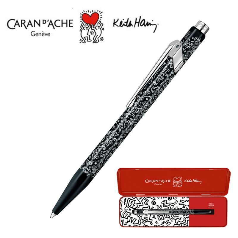 CARAN d'ACHE 2023聖誕限定版849 KEITH HARING原子筆/ 黑色款
