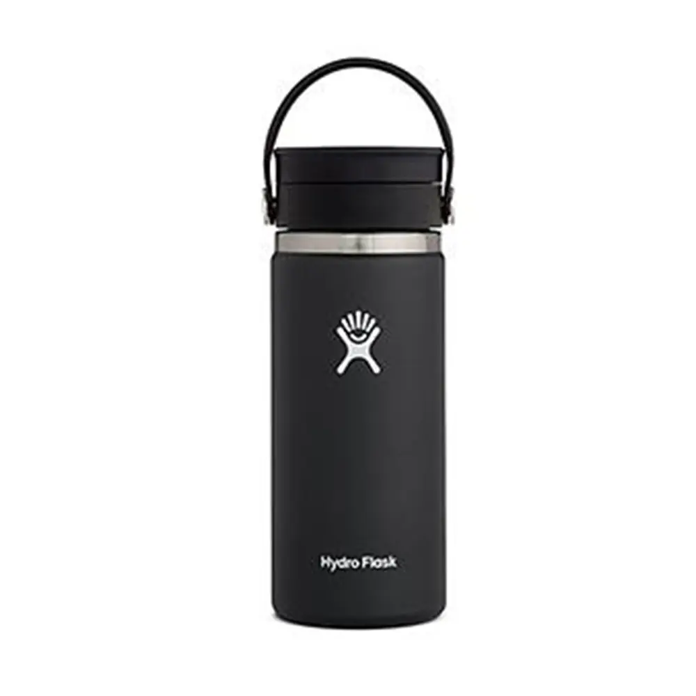 Hydro Flask 16oz旋轉咖啡蓋保溫鋼瓶/ 時尚黑