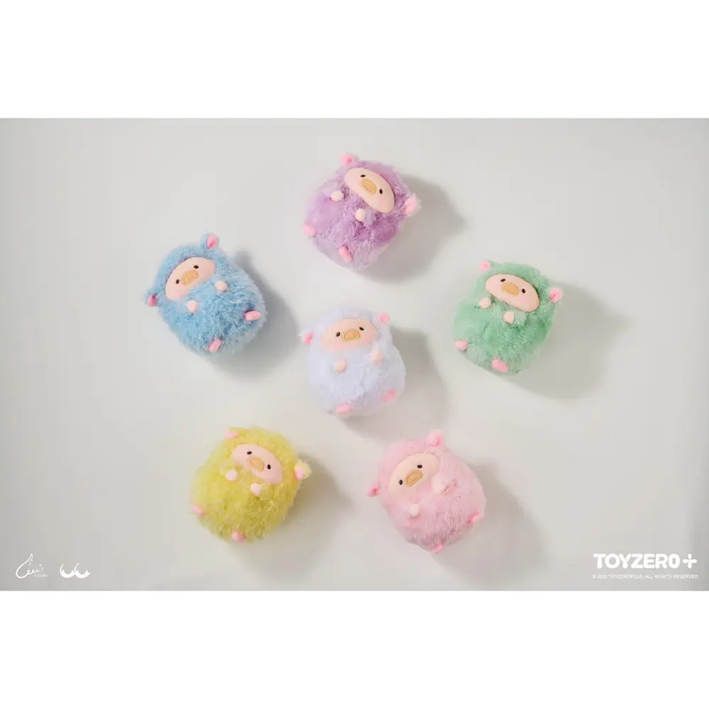 TOYZEROPLUS罐頭豬LuLu彩虹豬羊毛絨公仔盒玩/ 單入