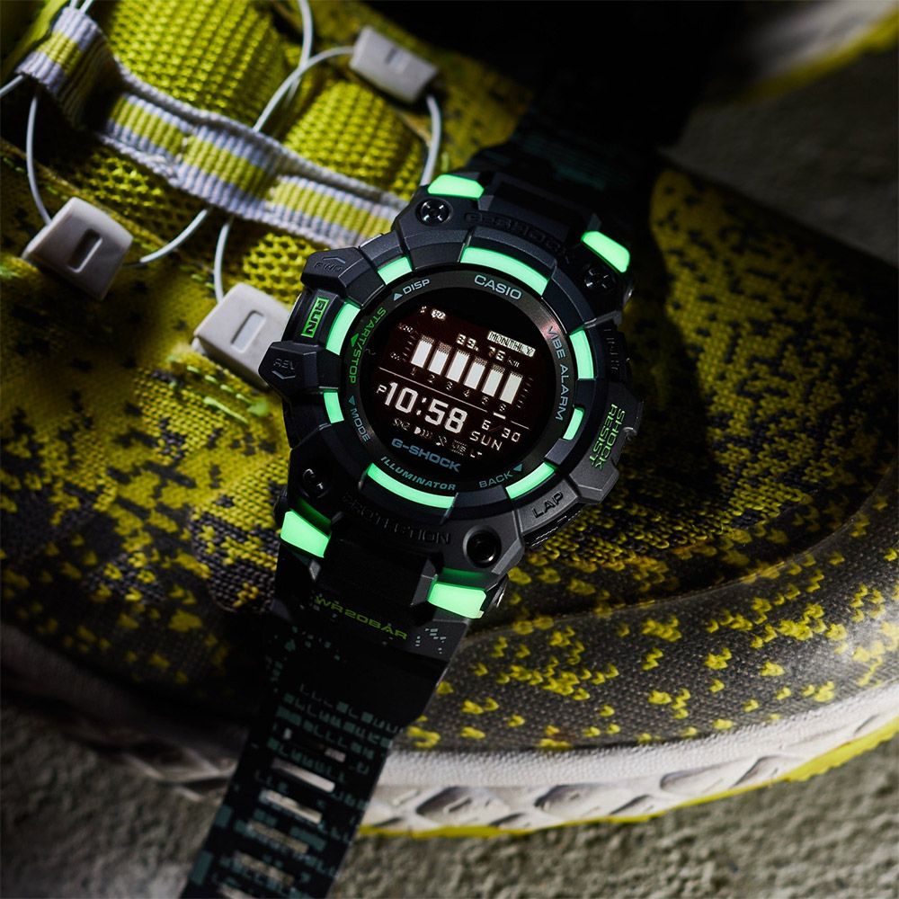 CASIO 卡西歐 G-SHOCK 夜光迷彩 城市夜景系列藍芽手錶 GBD-100LM-1