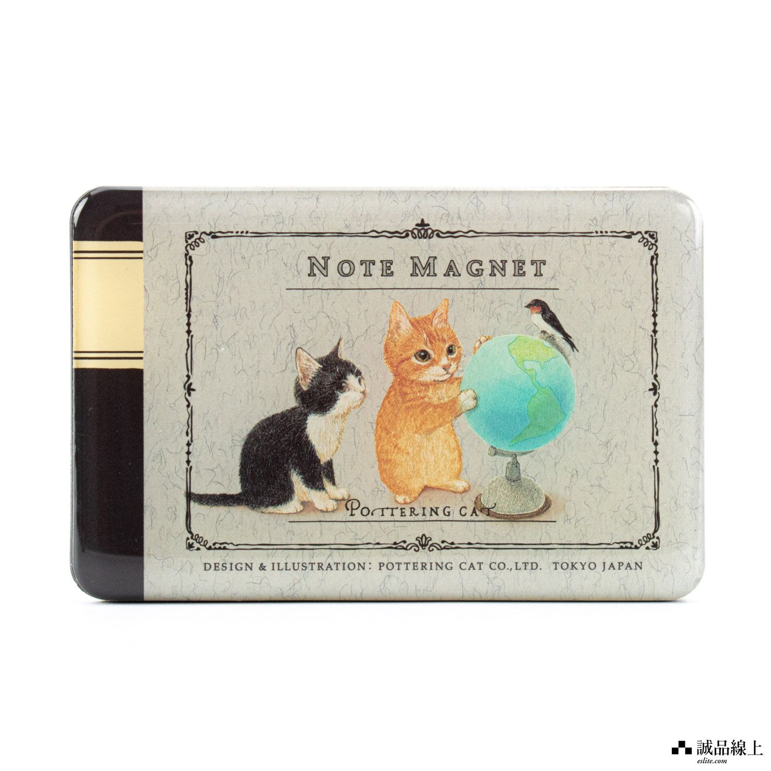 日本 POTTERING CAT 卡片型磁鐵/ 大學筆記本/ 地球儀