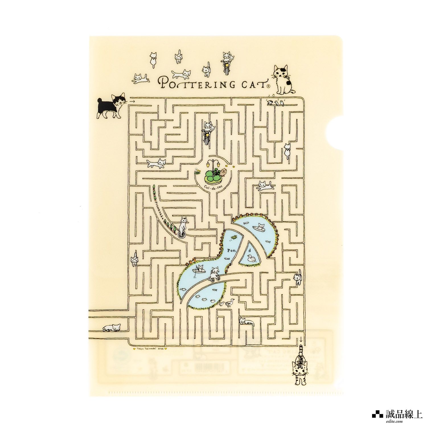 日本 POTTERING CAT 透明文件夹/ 迷宮