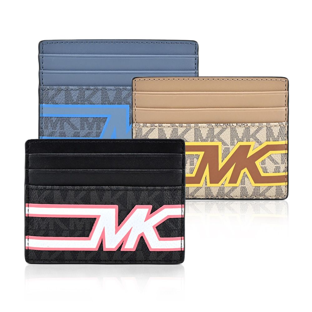 MICHAEL KORS COOPER滿版印花卡片/名片夾-多色選/平行輸入/ 黑