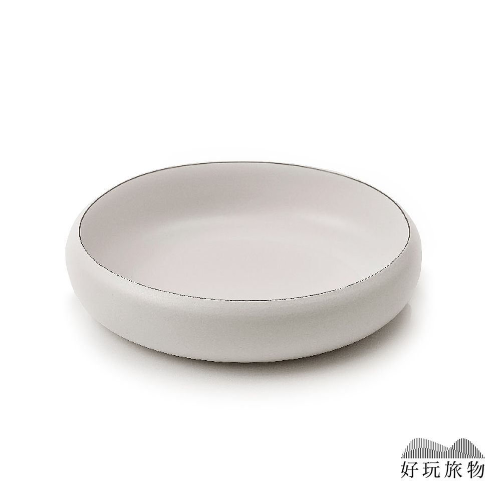 【好玩旅物】24cm_日本製露營居家兩用琺瑯瓷餐碗/ 24cm/ 啞光白