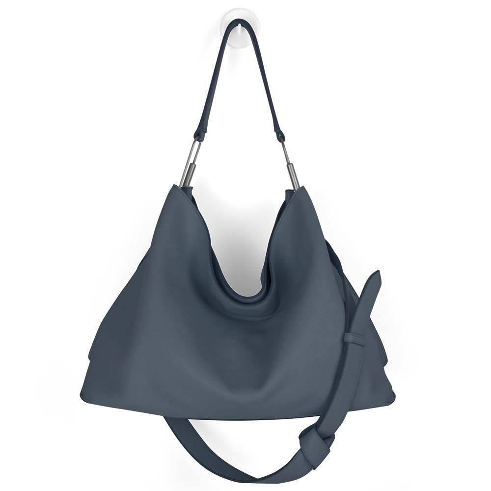 Darker Than Black Bags/Valley Hobo Bag 軟包/霧灰藍