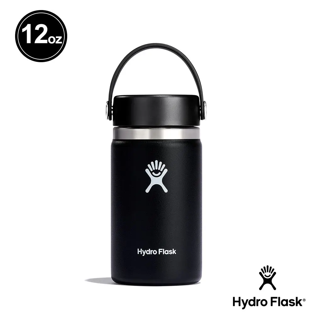 Hydro Flask 12oz寬口真空保溫鋼瓶/ 時尚黑