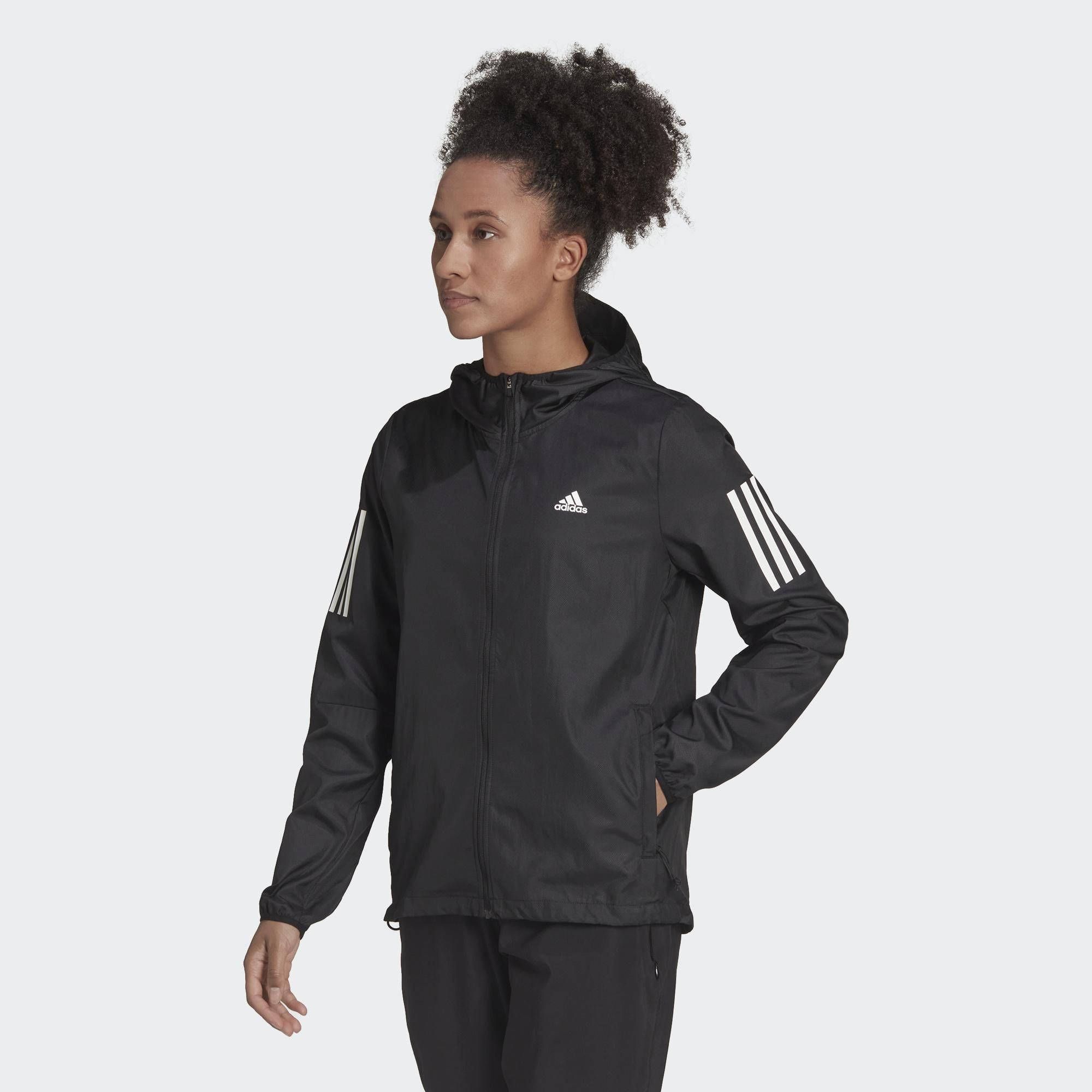 【Adidas】adidas 運動連帽外套/黑/女款 - H59271/ M