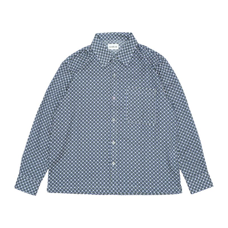 KAI KAI "MASQUERADE" 真絲提花長袖襯衫/ L