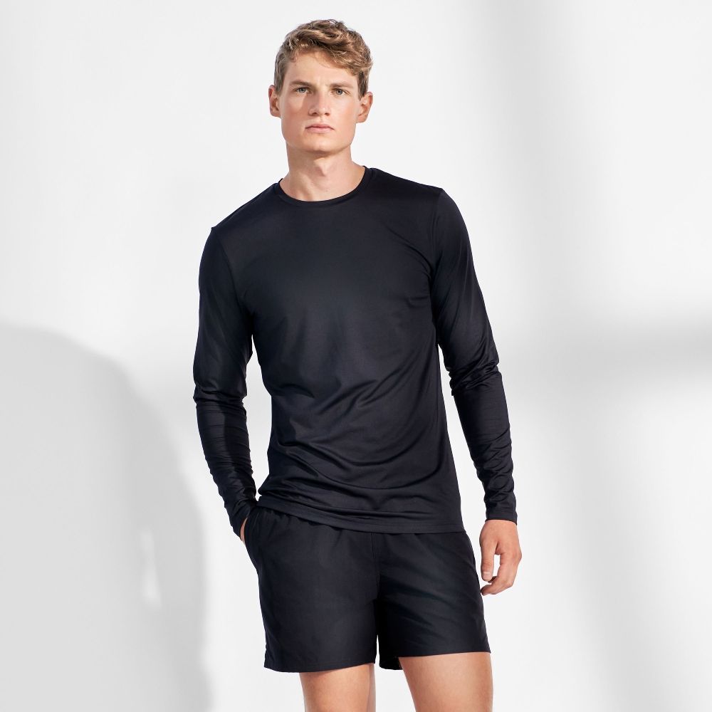 Bread & Boxers Long-Sleeve Active 長袖經典圓領速乾除臭T/ 黑/ M