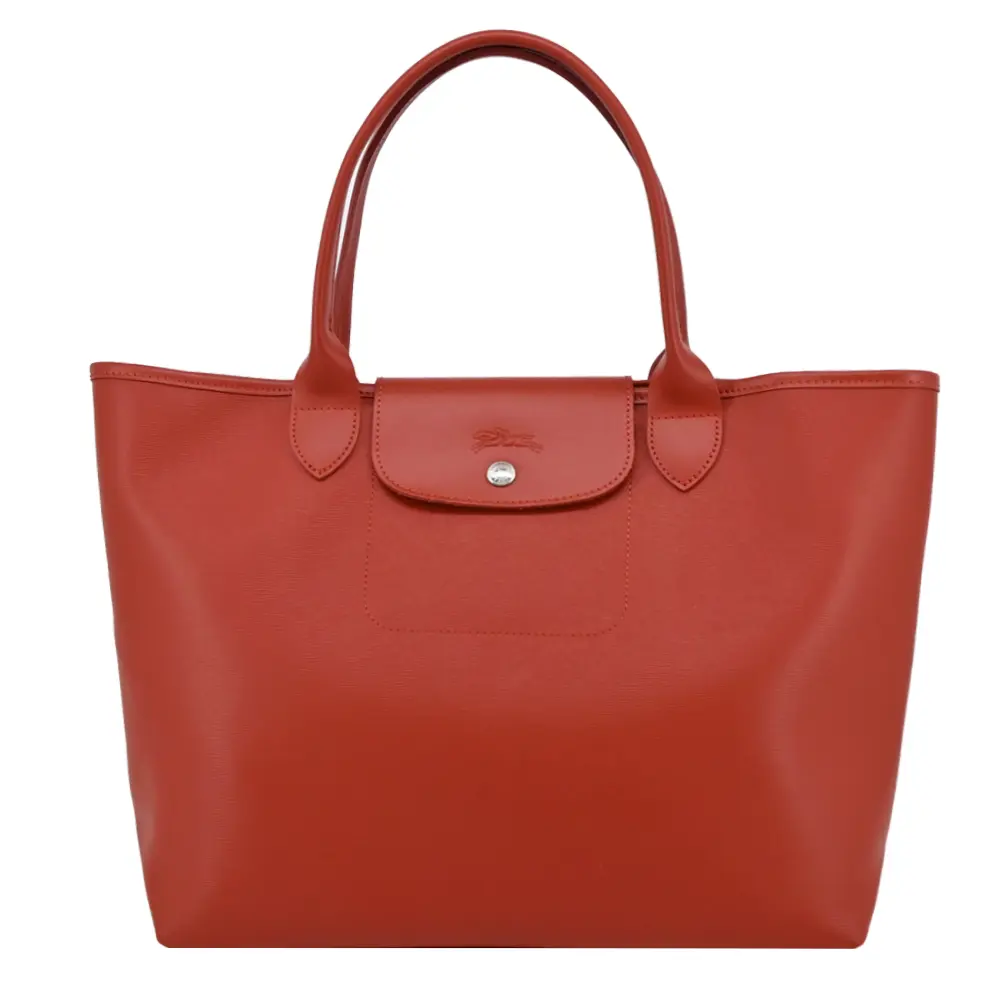 LONGCHAMP LE PLIAGE CITY系列PVC帆布托特包(多色選)/平行輸入/ 赤褐