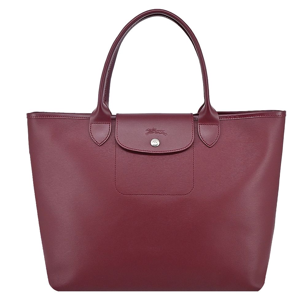 LONGCHAMP LE PLIAGE CITY系列PVC帆布托特包(多色選)/平行輸入/ 深紫
