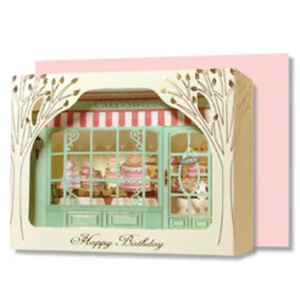 日本 Leaf Work Company 生日卡/ 立體蛋糕店/ 46-003
