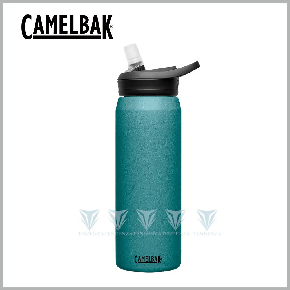 CamelBak 750ml eddy+不鏽鋼多水吸管保溫瓶(保冰) 潟湖藍