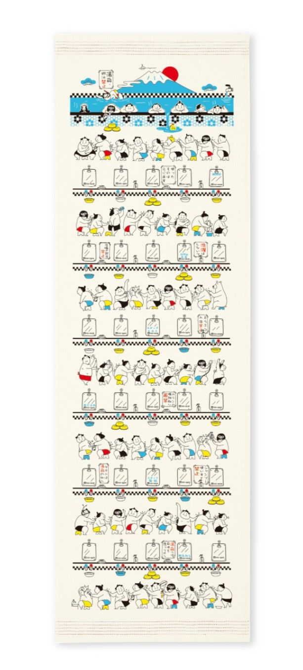 泡湯超適合✦日本 kontex Nunogoyomi 純棉輕薄長巾/ S/ 相撲錢湯