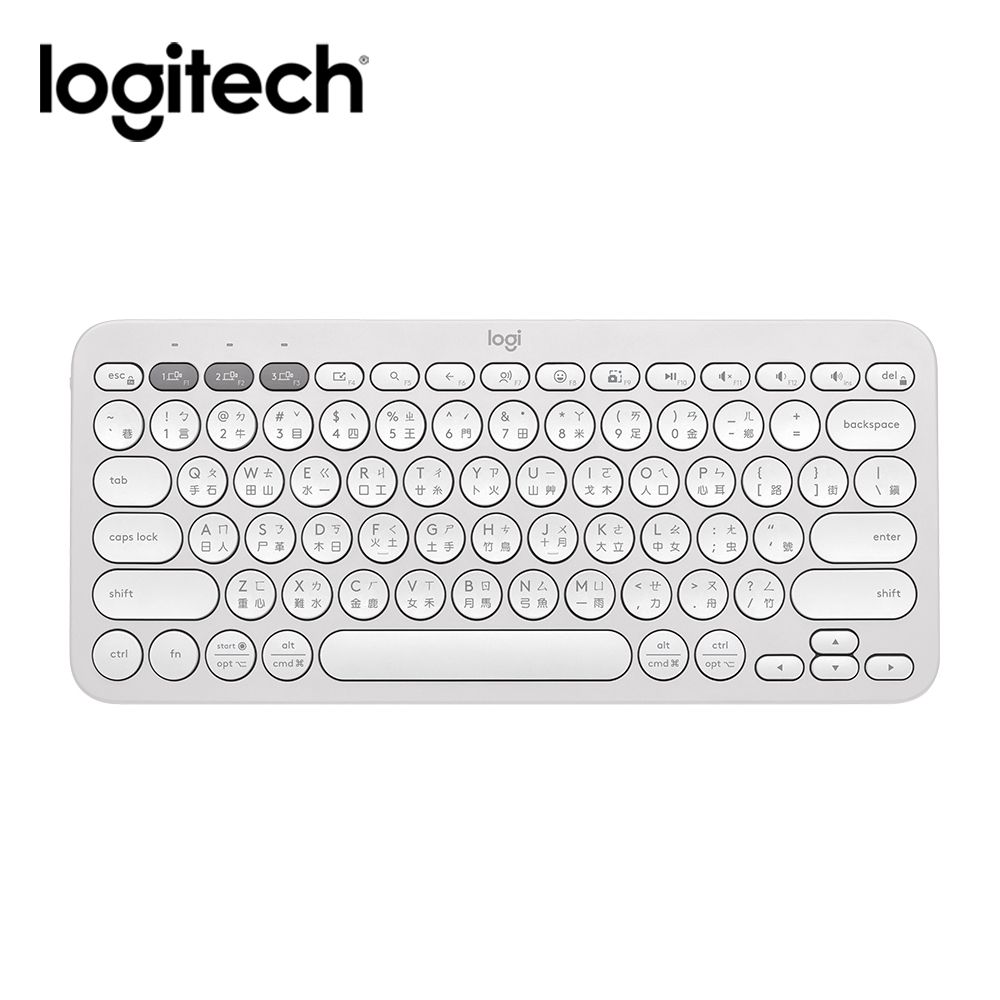 logitech 羅技 K380s跨平台藍牙鍵盤/ 珍珠白