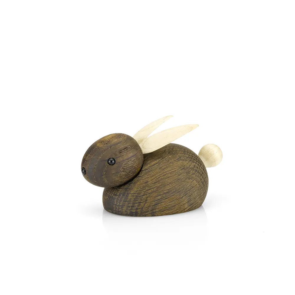 北歐櫥窗/Lucie Kaas Rabbit 兔子手工木偶(煙燻橡木、小)