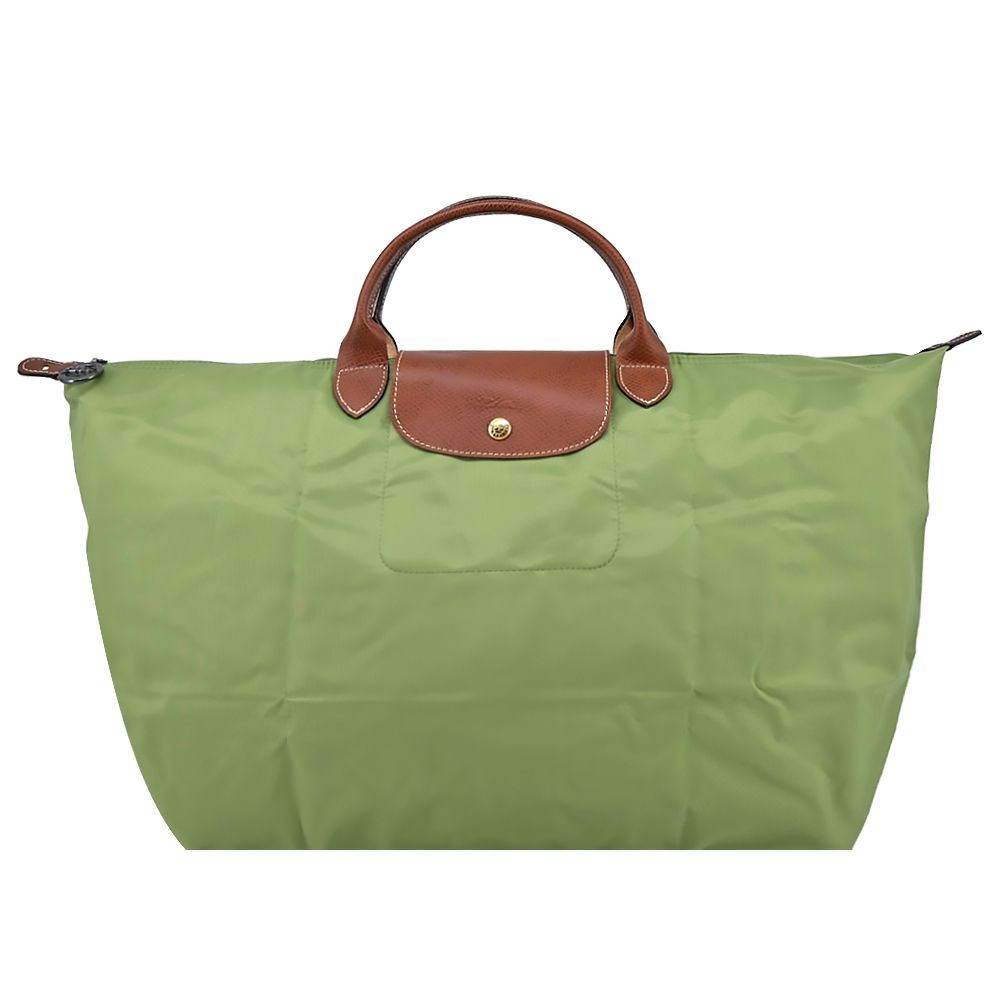 LONGCHAMP LE PLIAGE系列短把再生尼龍摺疊水餃旅行袋(小/多色選)/平行輸入/ 苔癬綠