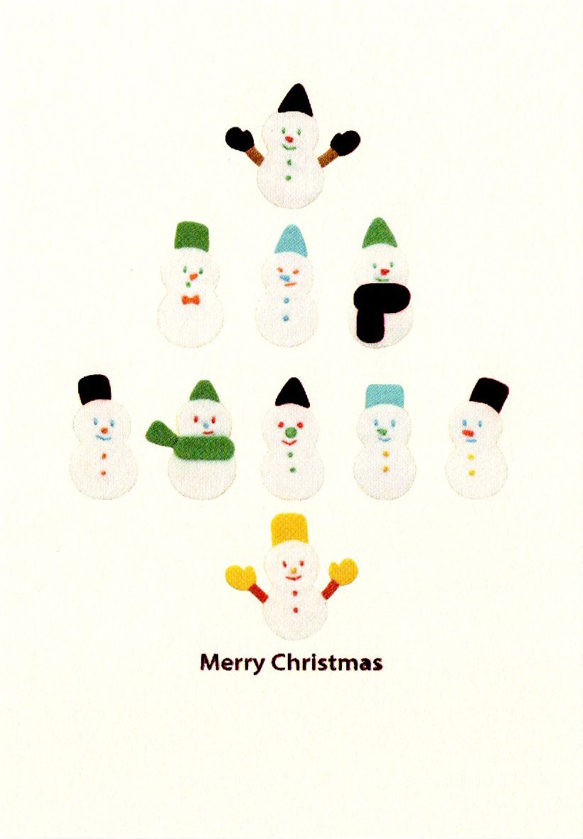【誠品獨家】日本 7 days cards 聖誕明信片/ 10隻雪人