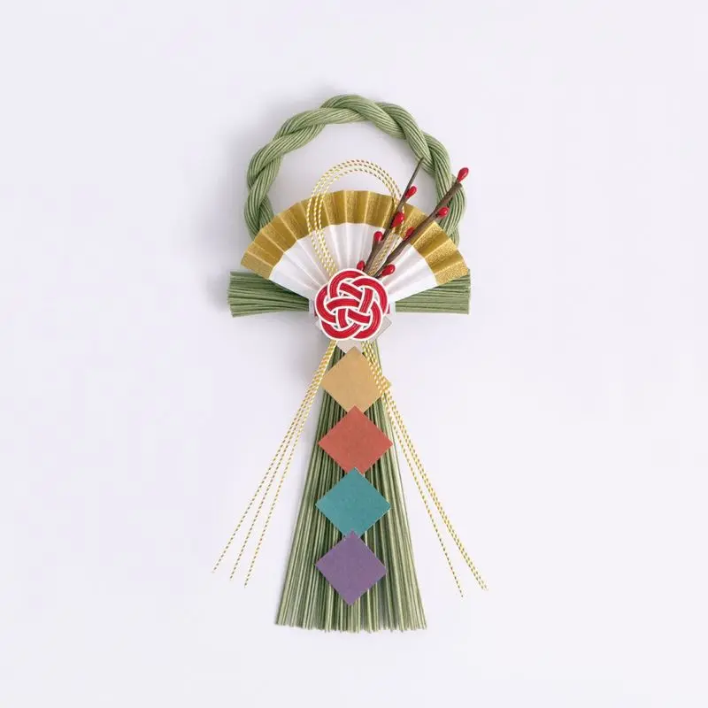祈求神明的庇佑✦日本 KAMAWANU 正月飾り/ 紙わら飾り/ 末広梅花五色