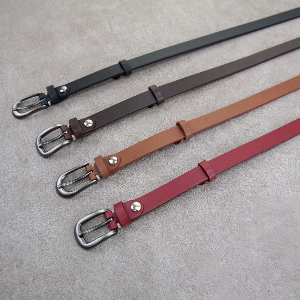Be Two 女用皮帶 真皮腰帶 belt 18mm/ 紅色L號【適用35吋至40吋】/ 圓型皮帶頭+壓印皮革正面【請留客製訊息】