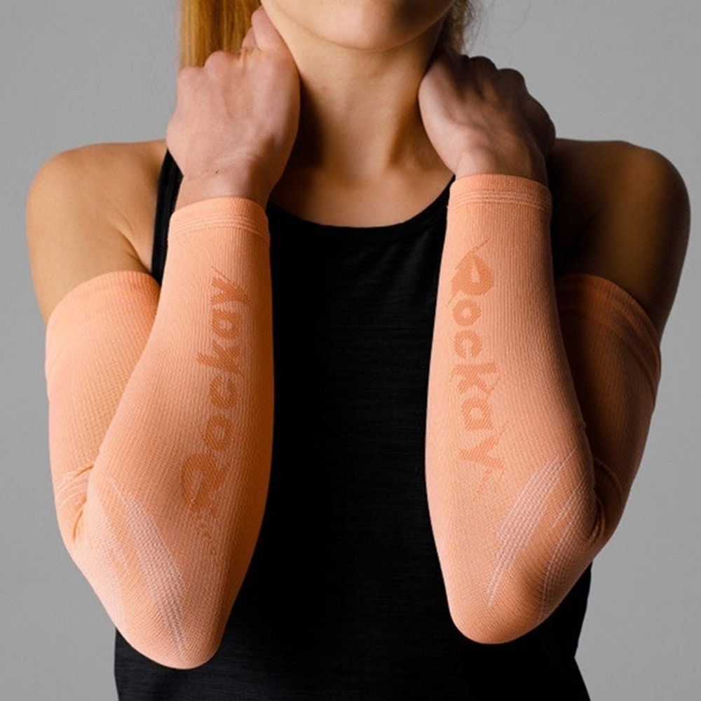 【ROCKAY】Ignite Arm Sleeves 高循環機能運動袖套 - Papaya/White/ L/XL