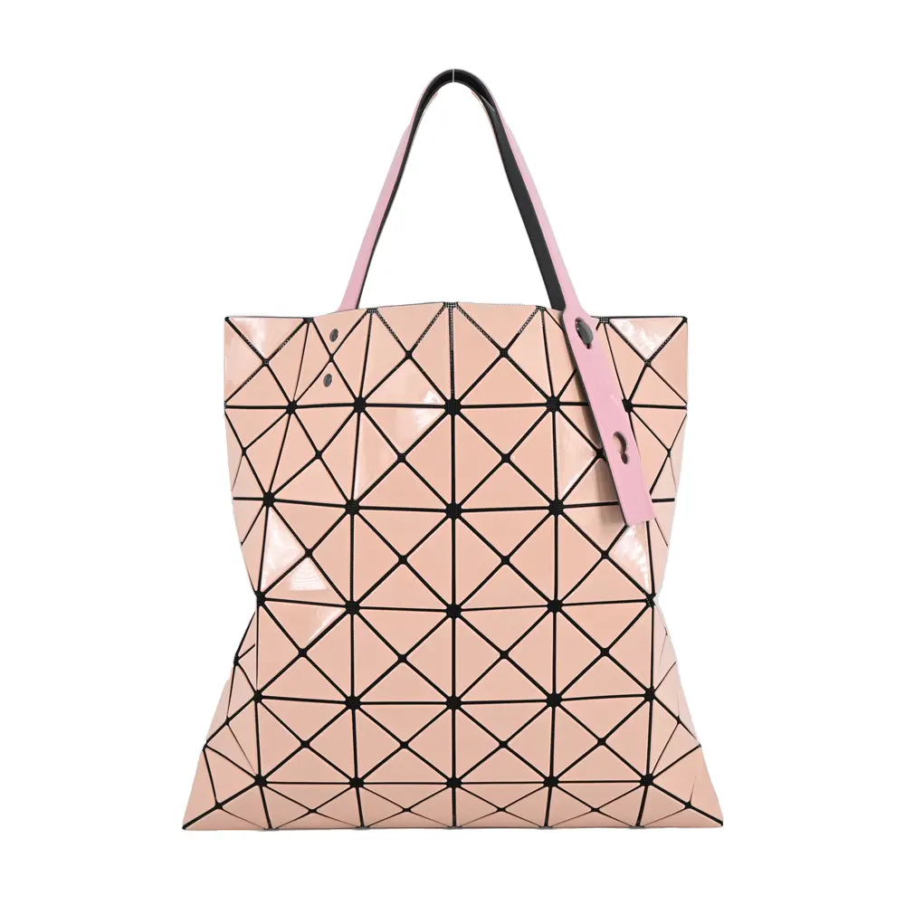 ISSEY MIYAKE 三宅一生 BAOBAOLUCENT GLOSS MIX雙色6X6手提包-淺粉紅×淺橘/平行輸入