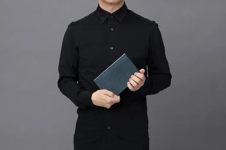 【特殊皮革】日本 PLOTTER 5002 萬用手冊書皮/ Horse Hair/ Bible/ 深藍