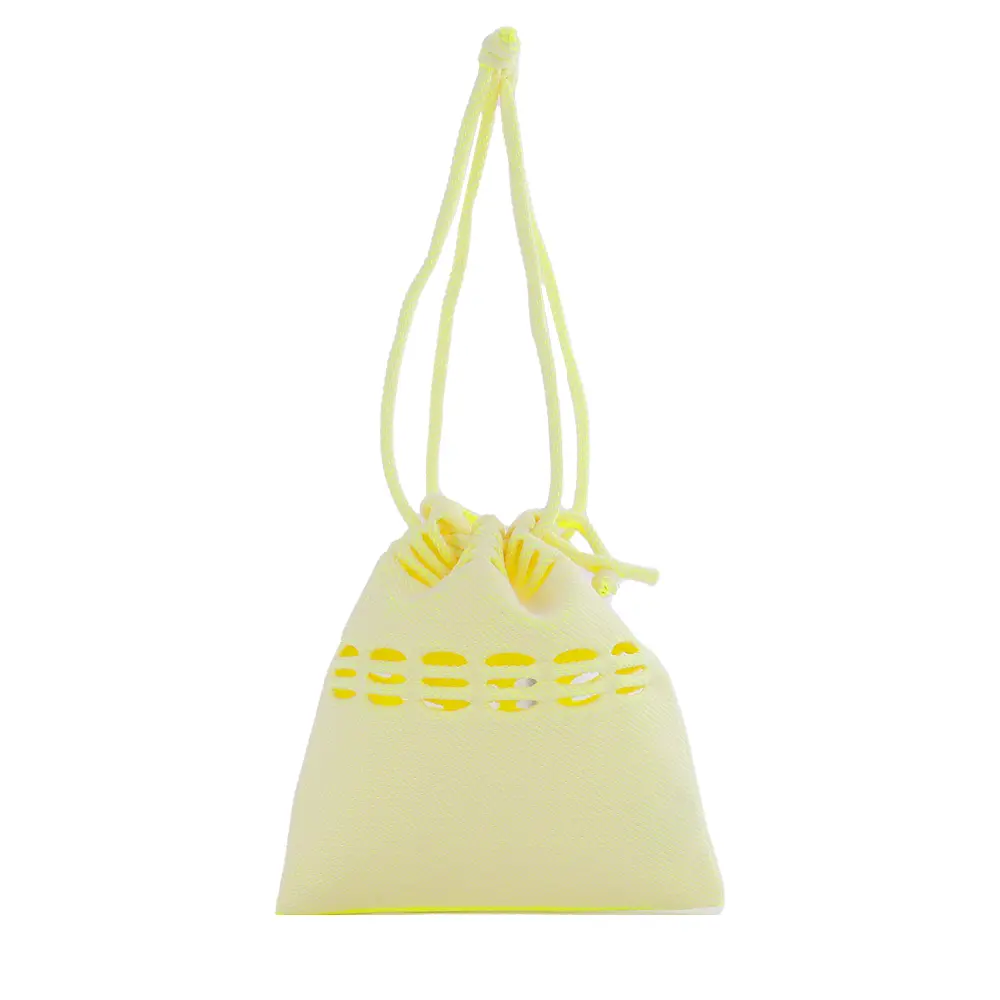 ISSEY MIYAKE 三宅一生 GG系列MOKKO POCKET 束口包(多色選)/平行輸入/ 淺黃×霓虹黃