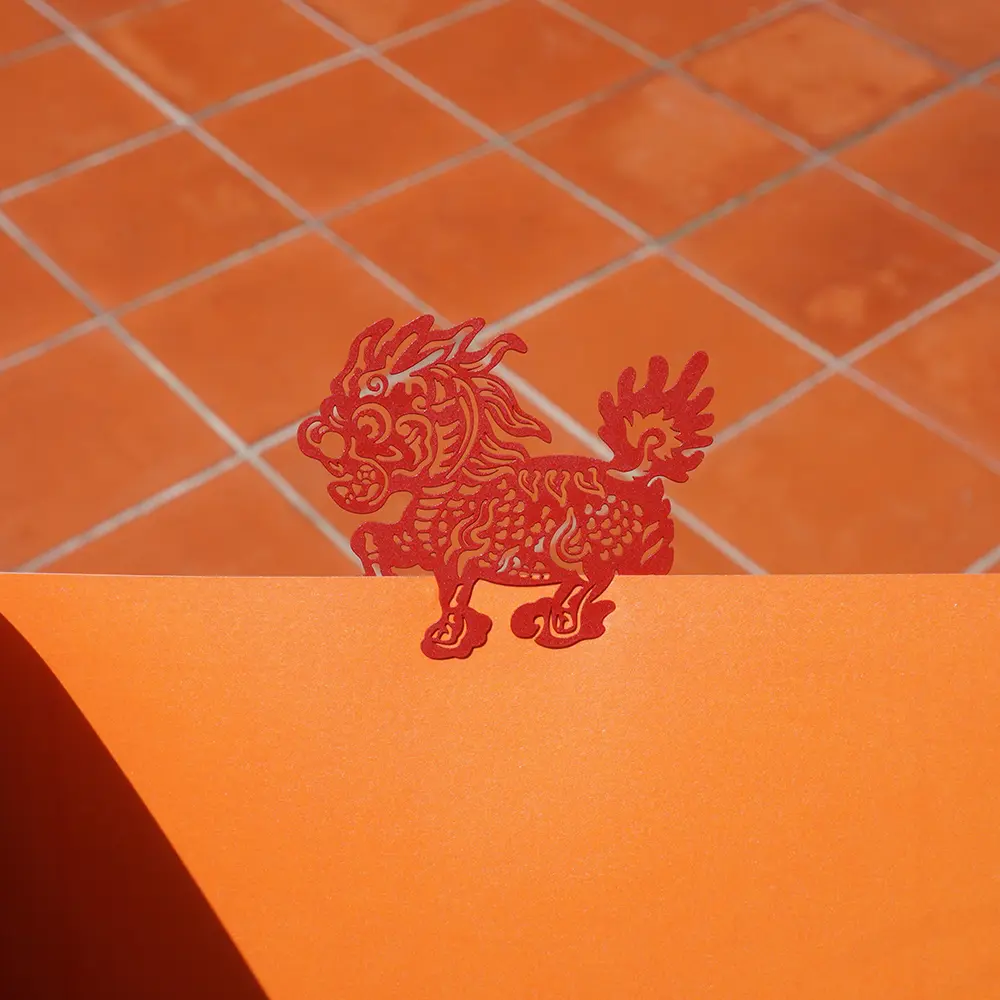 DOSEE麥麥大節慶金屬書籤/ 祥麟威鳳/ 紅