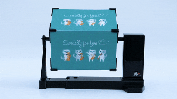 日本 GRAPAC 動動明信片/ Chaton Noir Et Amis/ 薩克斯風