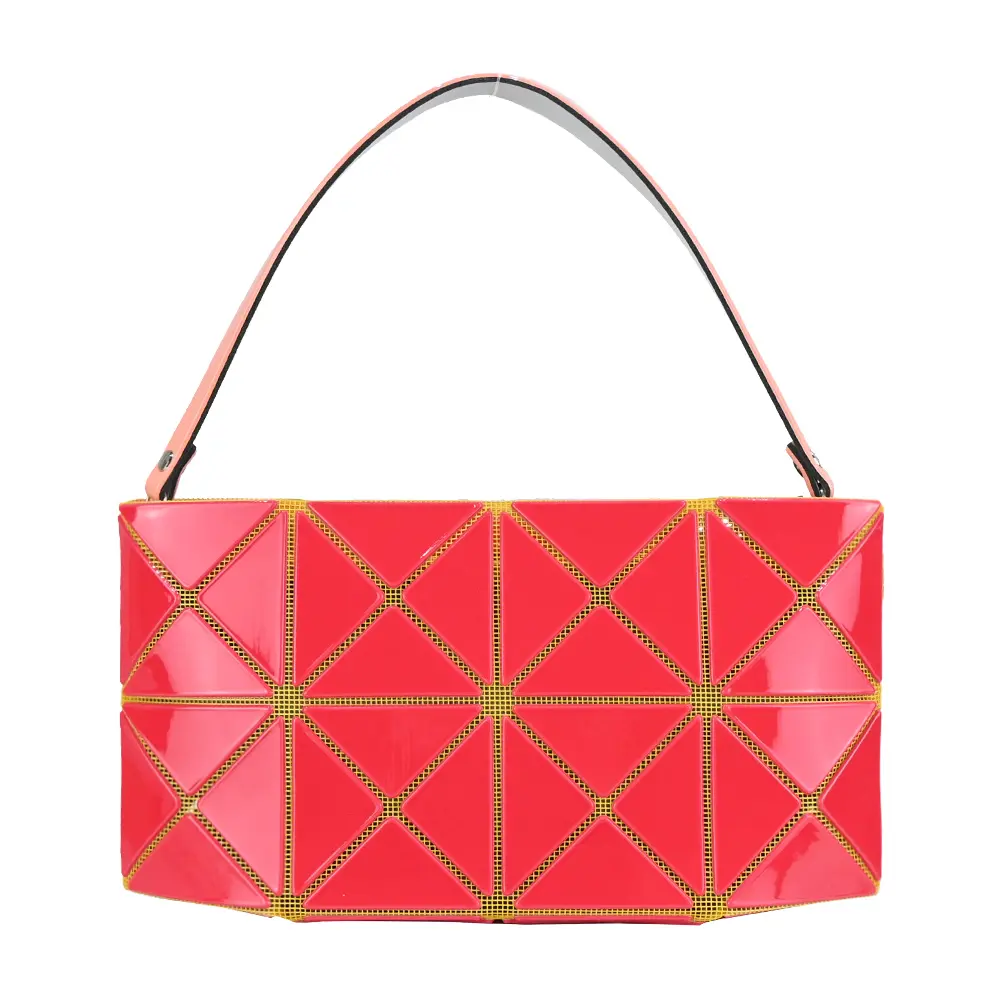 ISSEY MIYAKE 三宅一生 BAOBAO 亮面2x4拚色小手提-紅/平行輸入