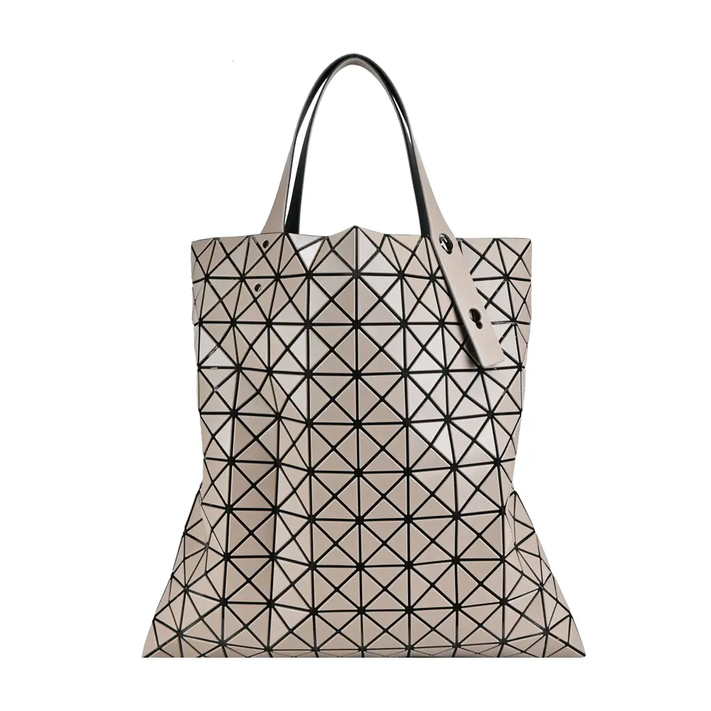 ISSEY MIYAKE 三宅一生 BAOBAO 10x10 PRISM 皮革霧感肩背包-棕/平行輸入