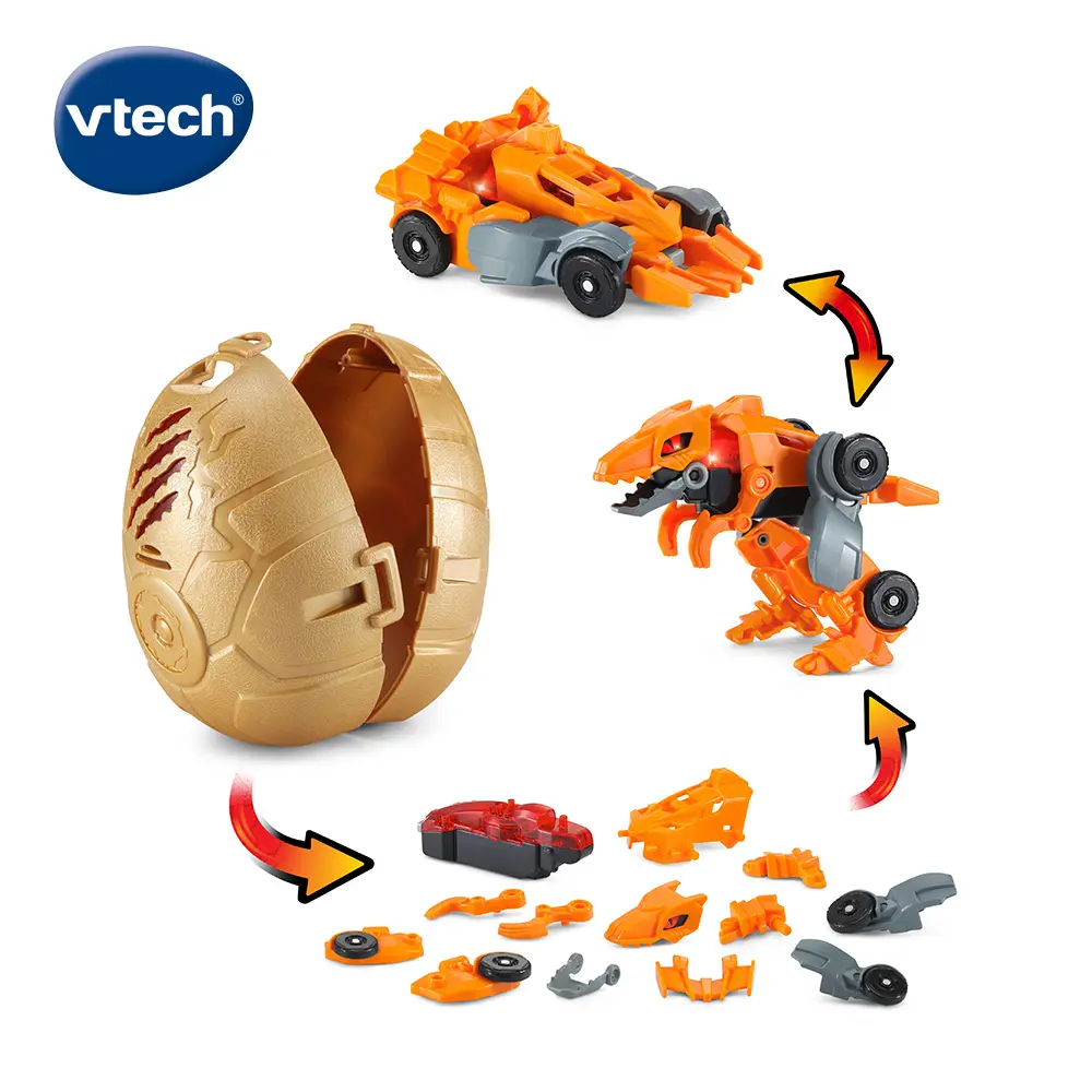 vtech 3合1聲光DIY變形恐龍車/ 迅猛龍