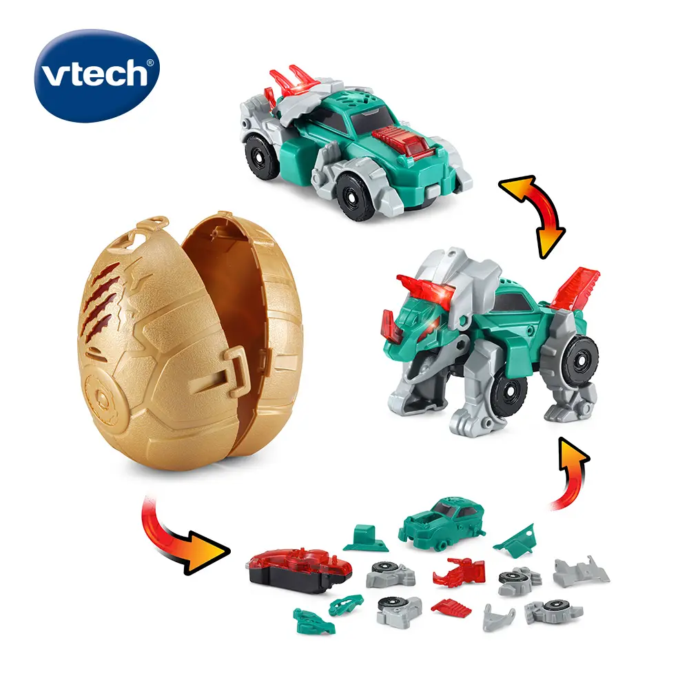 vtech 3合1聲光DIY變形恐龍車/ 三角龍