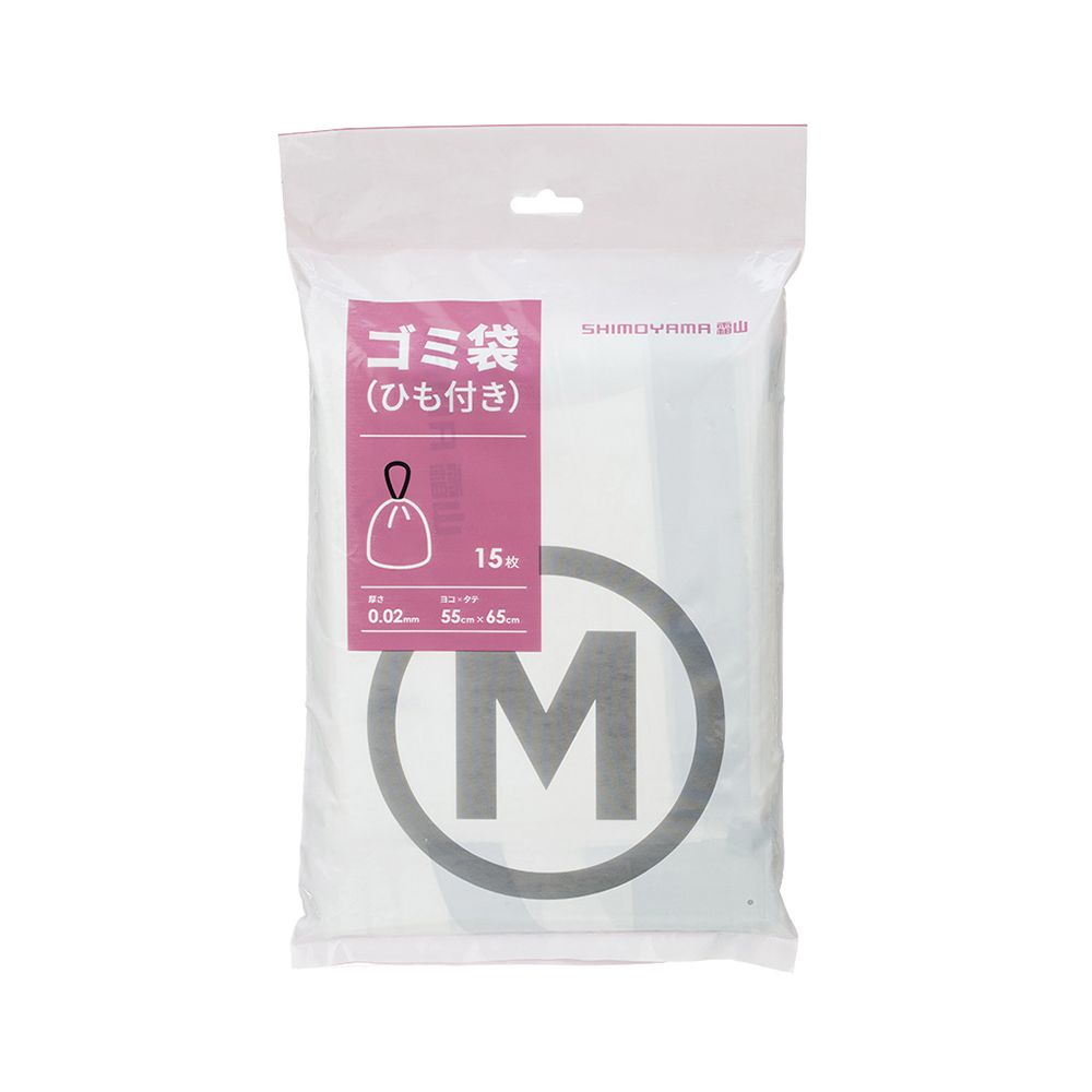 日本霜山 抽繩式自動收口垃圾袋(35L)-M-45張