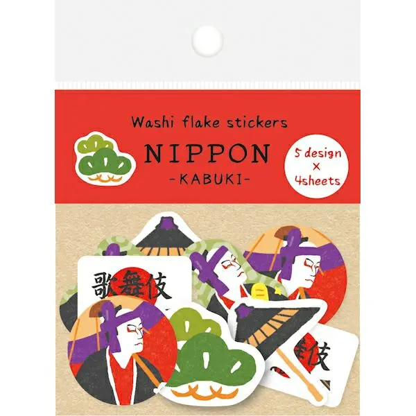 日本 Wa-Life Nippon 系列 單張貼紙包/ 歌舞伎