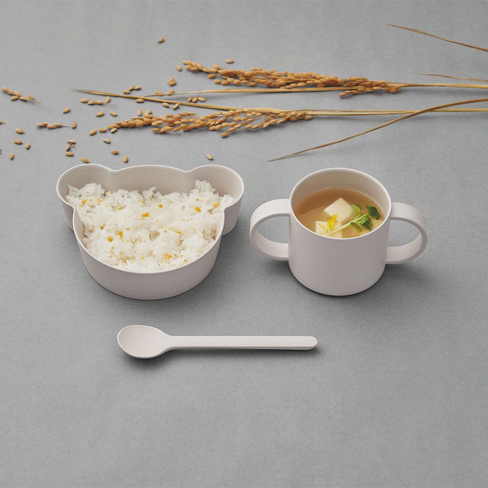 Tak BIO Kids Dish 抗菌小熊淺碗點心碗/ 白