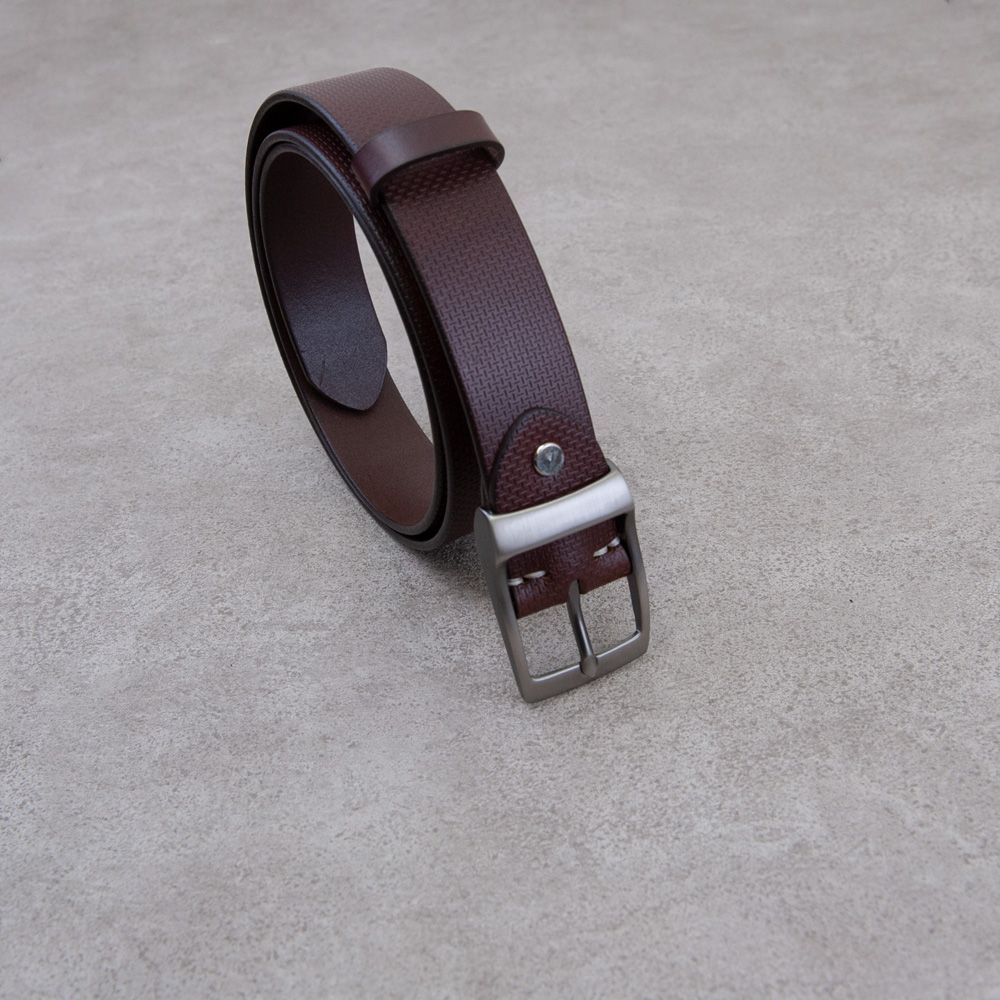 Be Two 皮帶 belt 真皮腰帶 壓紋 34mm/ 深咖壓紋L號【適用35吋至40吋】/ C款
