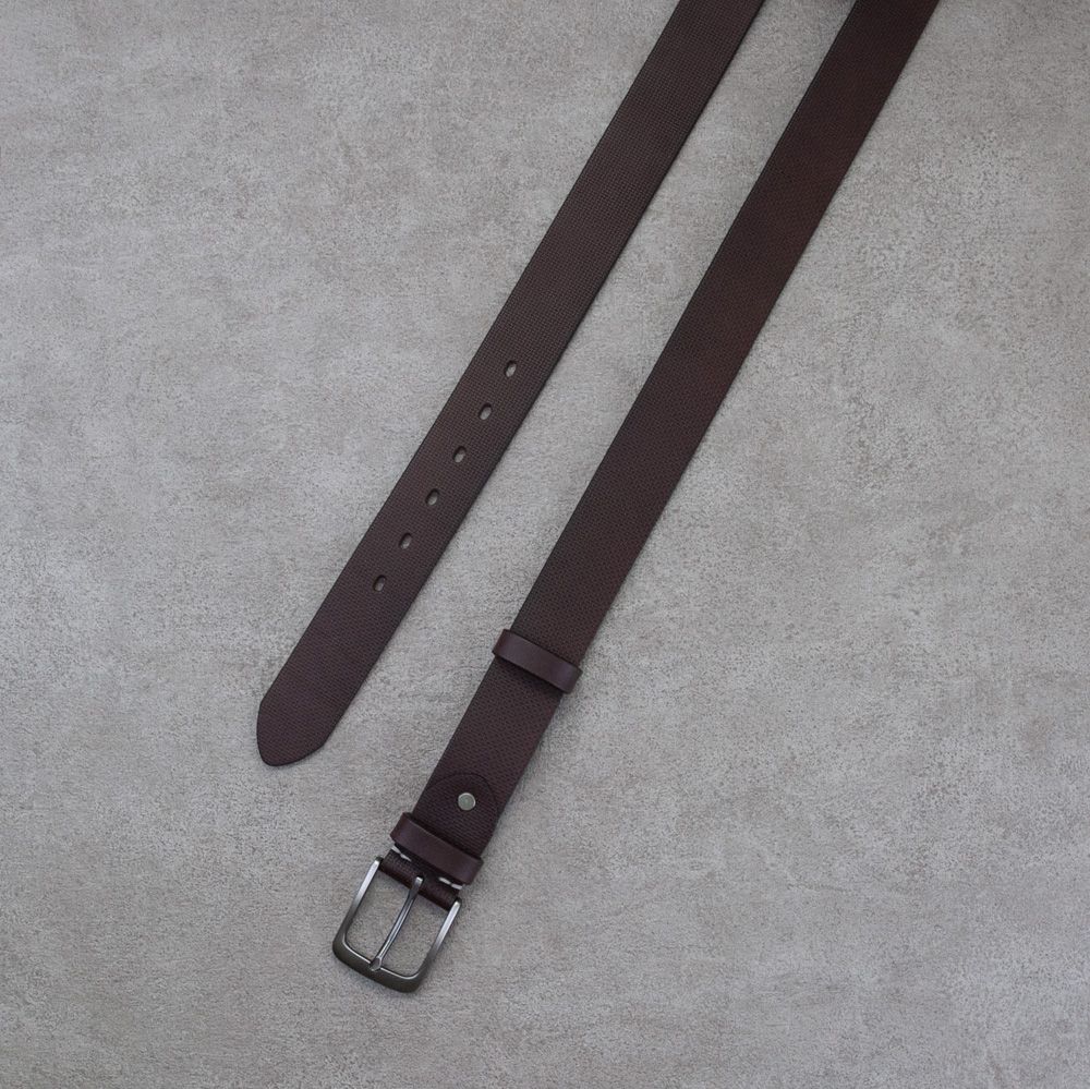 Be Two 壓紋皮帶 38mm 腰帶/ 壓紋深咖L號【適用35吋至40吋】/ C款