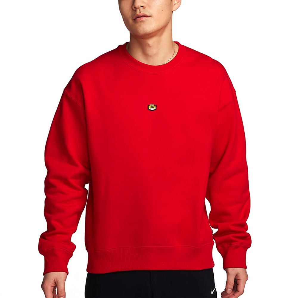 【NIKE】AS U NK SB FLC CRW FRNTSDE AIR 運動圓領上衣/紅色/男款-FN2550657/ M