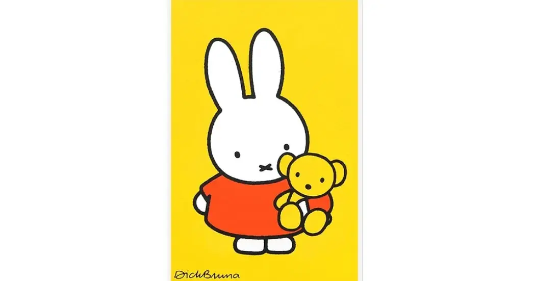 韓國ZERO PER ZERO Miffy Silkscreen明信片/ Miffy & Teddy