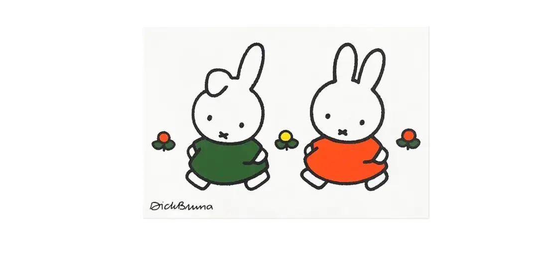 韓國ZERO PER ZERO Miffy Silkscreen明信片/ Miffy & Dan