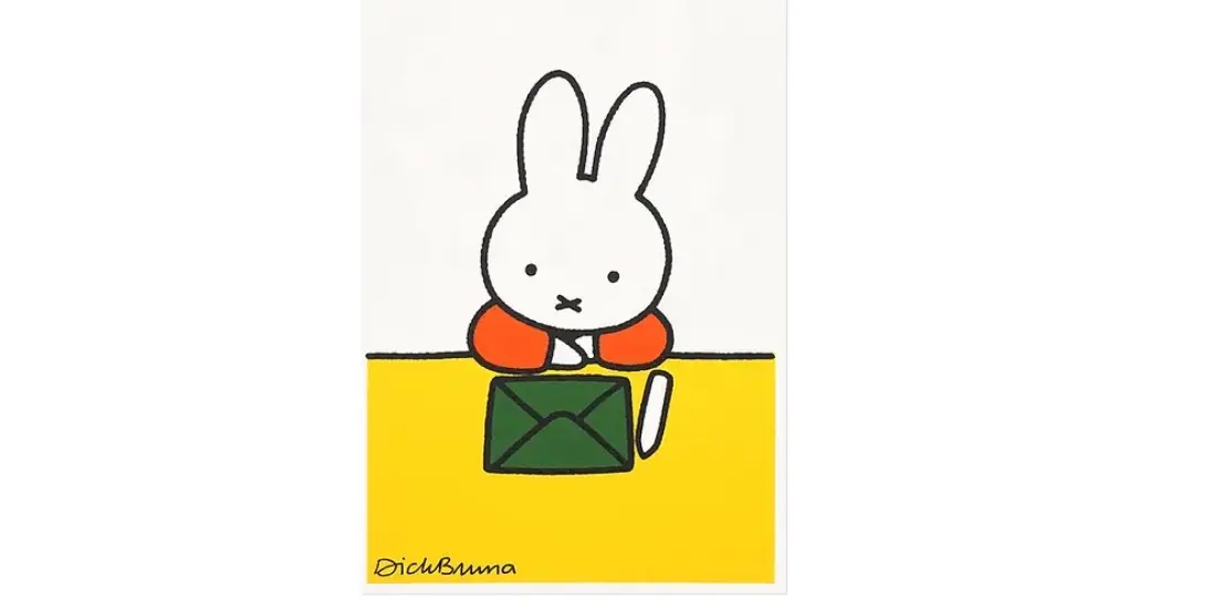 韓國ZERO PER ZERO Miffy Silkscreen明信片/ Miffy Letter