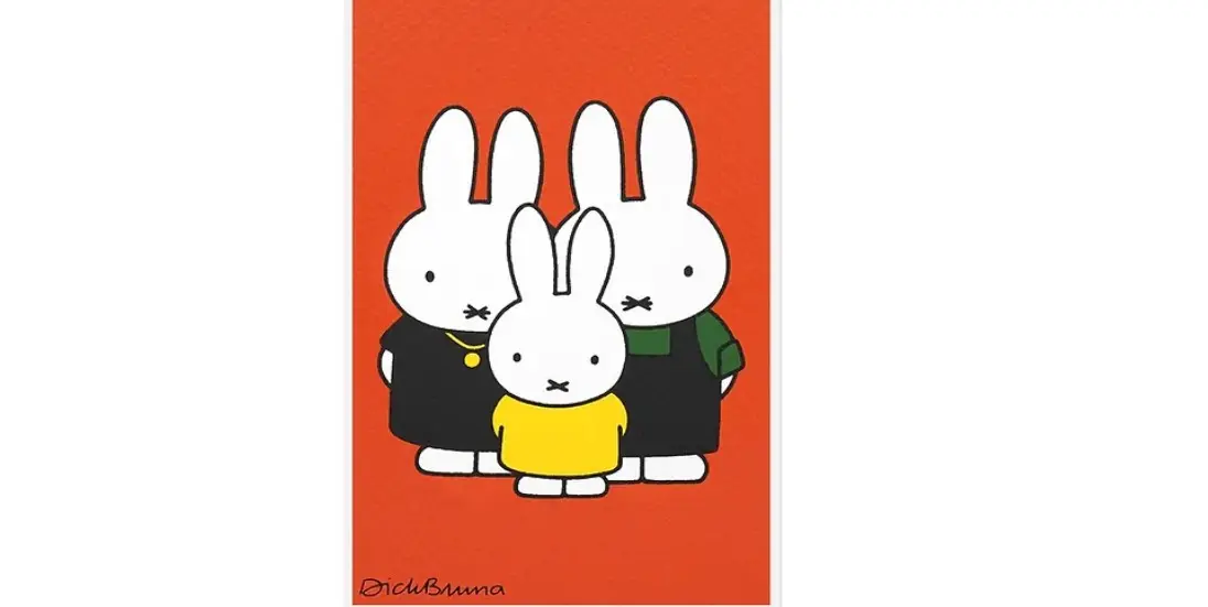 韓國ZERO PER ZERO Miffy Silkscreen明信片/ Miffy Family